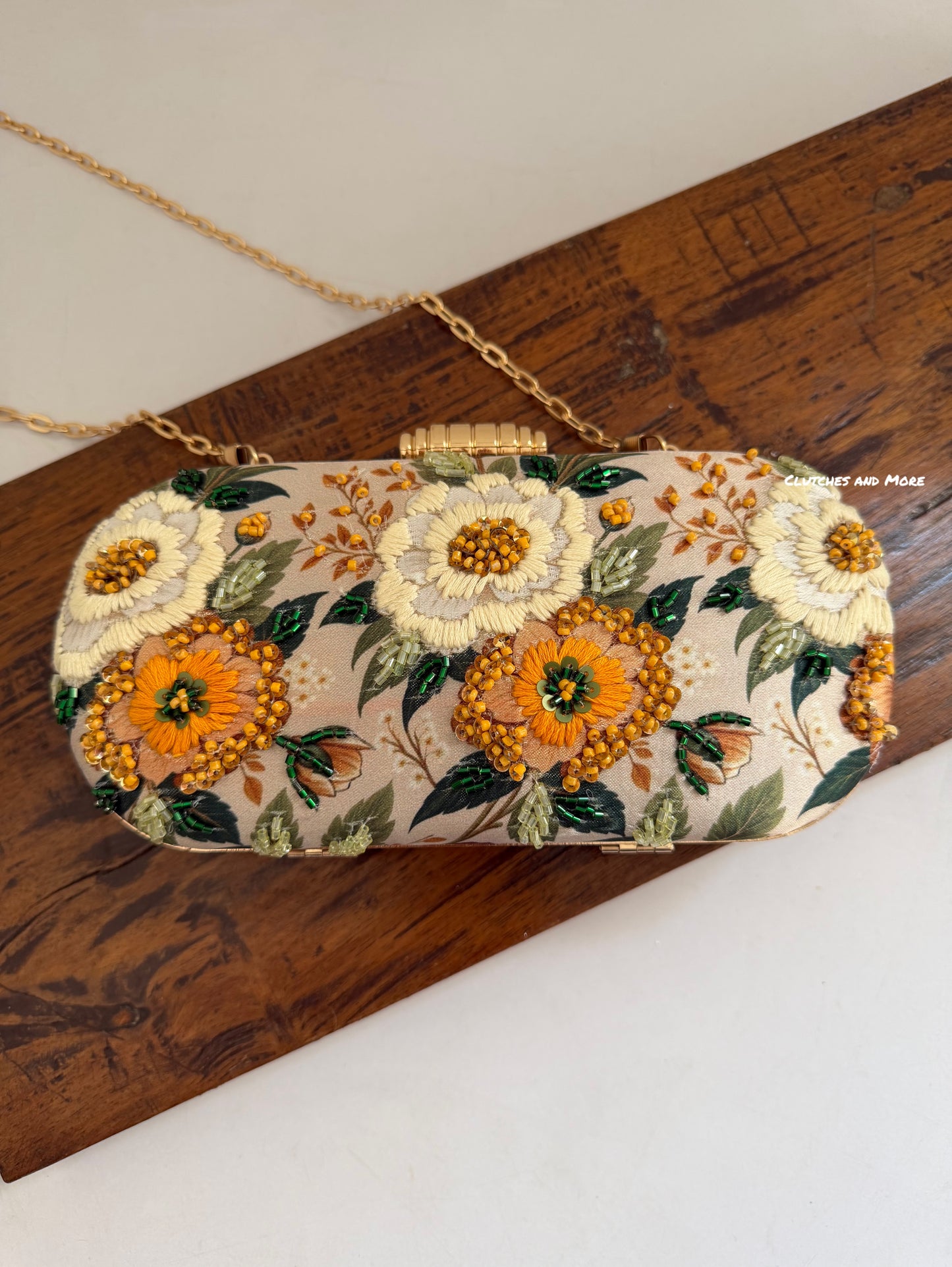Poppy Floral Capsule Clutch Multicoloured