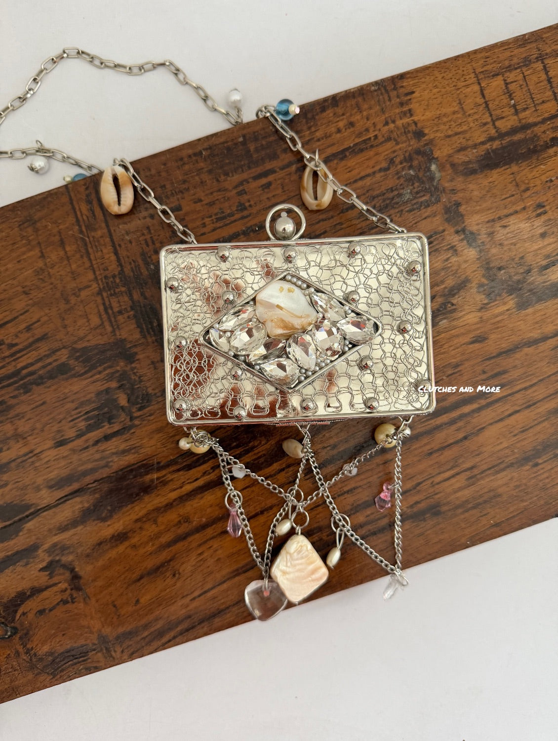 Mini Mother Of Pearl Sliver clutch