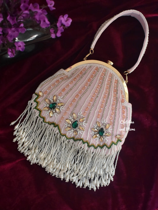 Pink batua bag