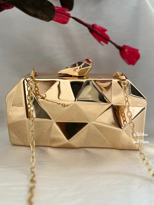 Metal "Reflector Clutch" Gold