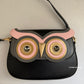 Owl Crossbody Bag White Black