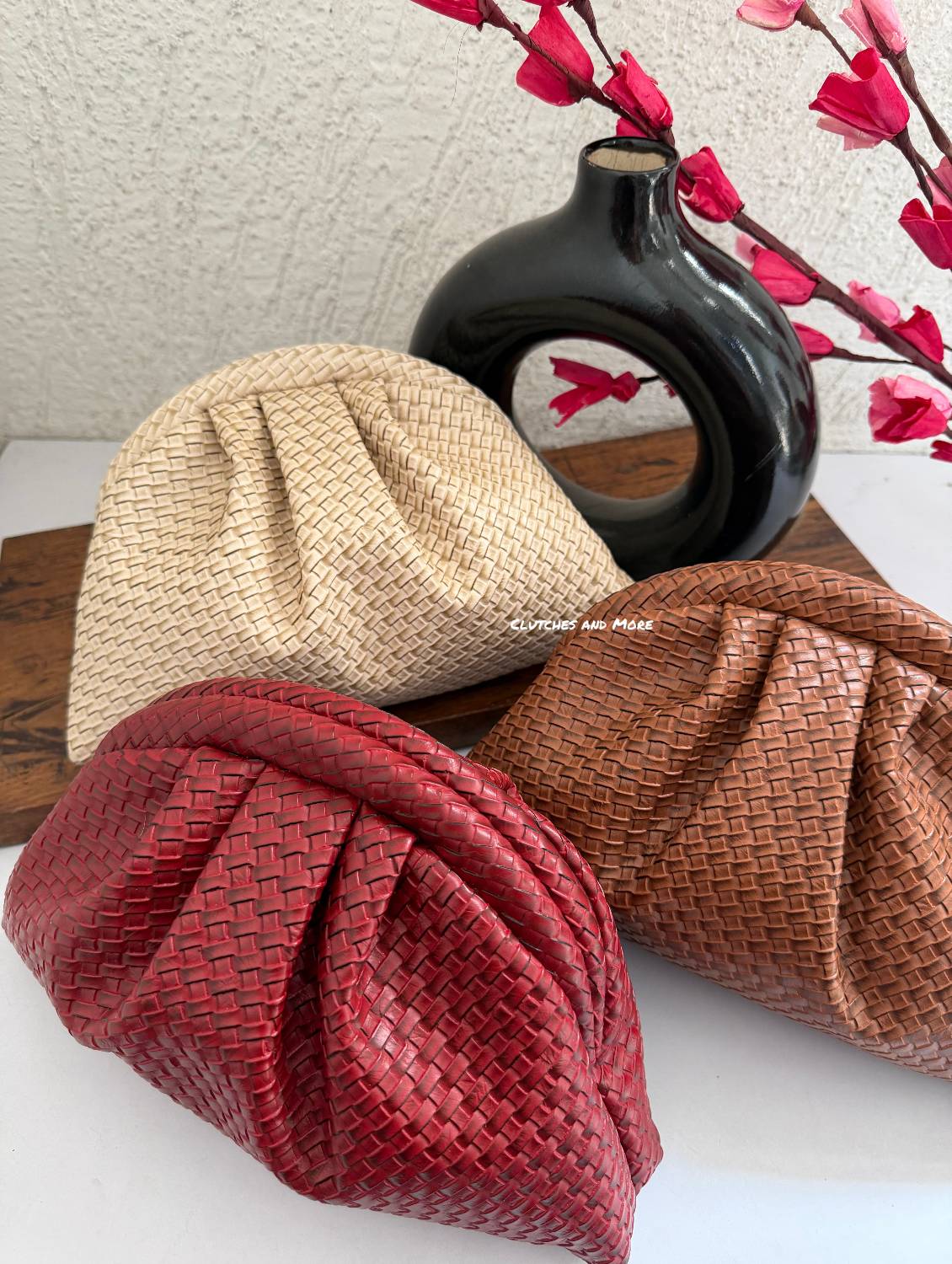 Woven Batua Bag Tan Brown