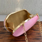 Alya pink capsule Clutch