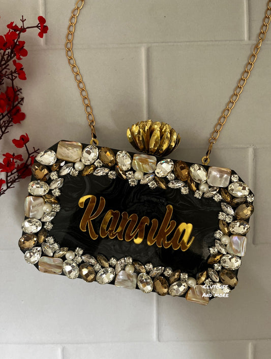 Dreamy Name Clutch Black