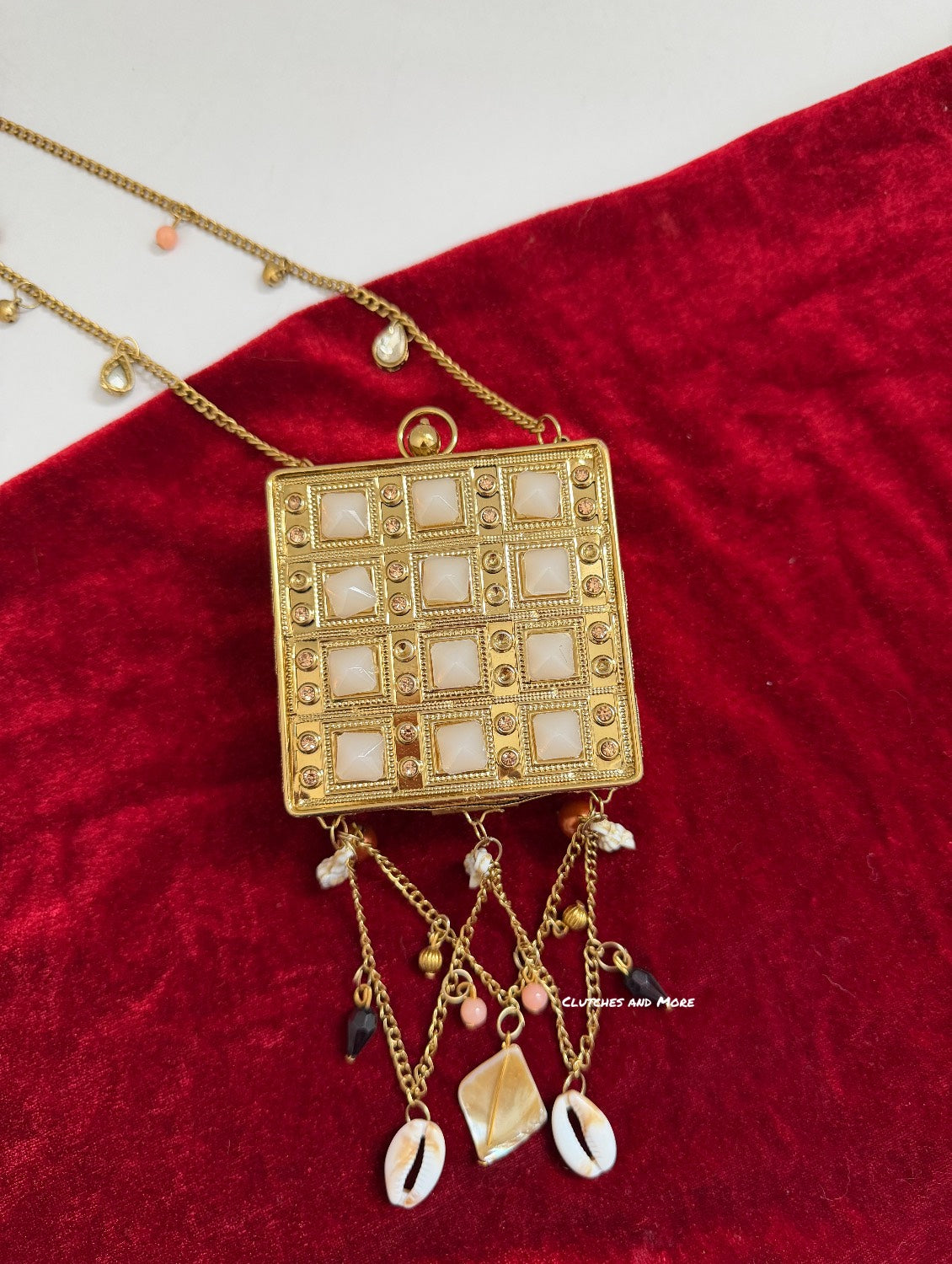 Mini Brass Mother of pearl for wedding India - Clutches and more