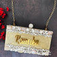 Starry Night Name Clutch Gold