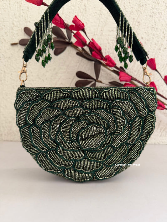 Luxury Rosetta Flap Bag Green