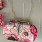 Pink Floral capsule clutch