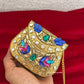 Kasika Kundan Brass Clutch Mini MultiColoured