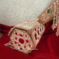 Cylindrical Mirror Bag with Tassles Rose Gold