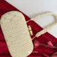 Adaa Chikankari Clutch White