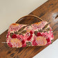 Poppy Floral Capsule Clutch Pink Red Multicoloured