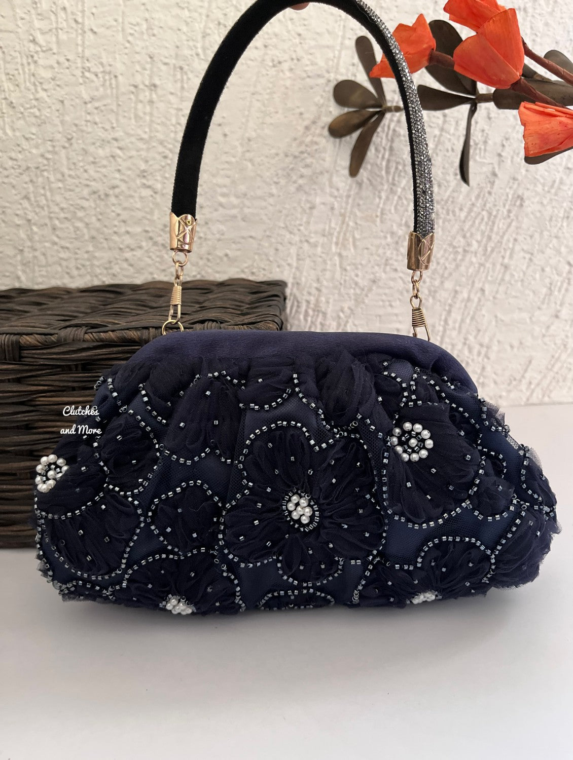 Delilah Batua Bag Black-Blue