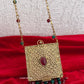 Mumtaz Mini Metal Jaal Bag Gold Multi