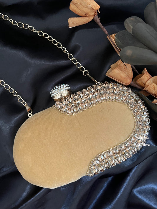 Gold Capsule Diamond clutch