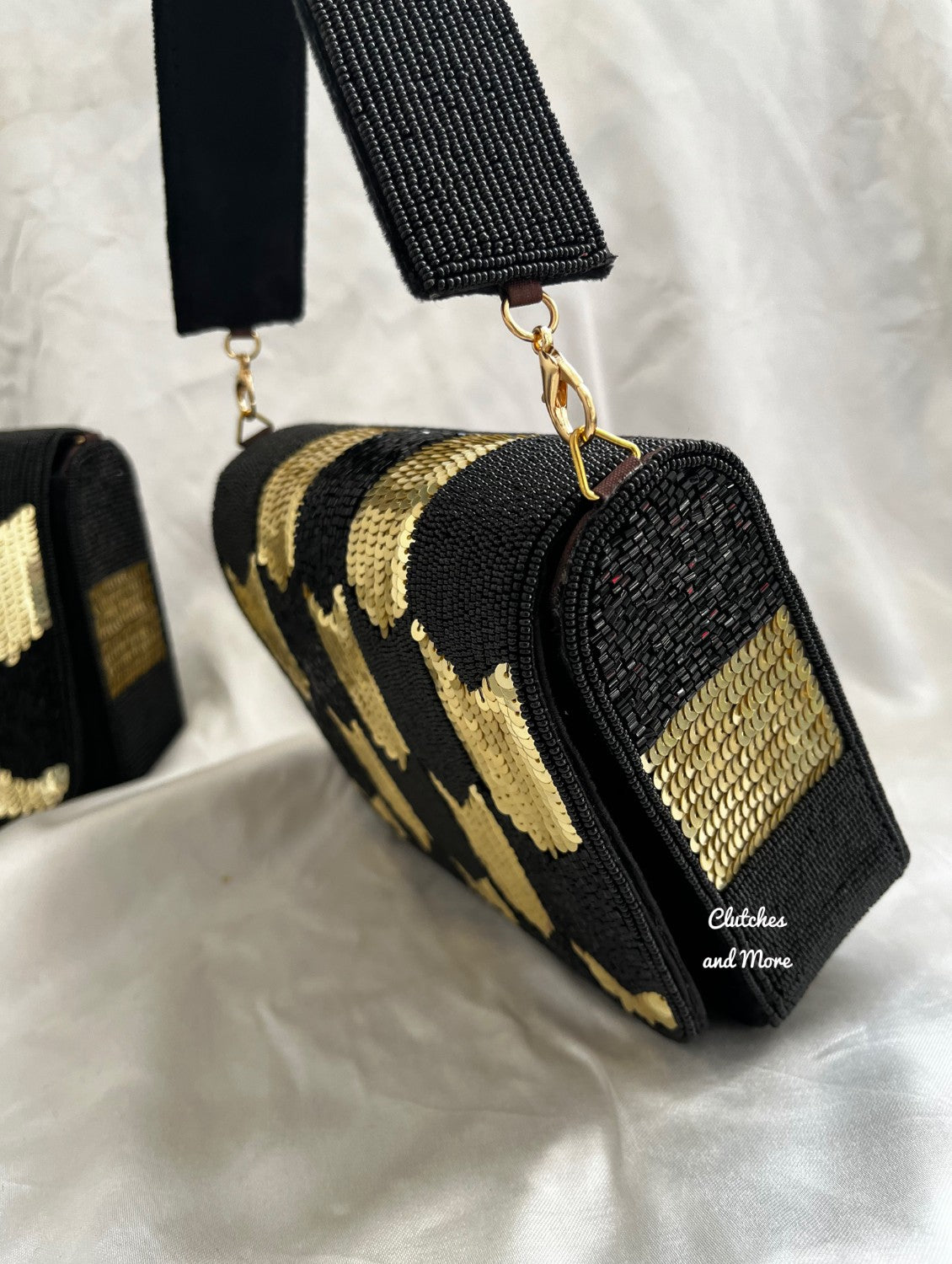 Black Gold Flap Bag