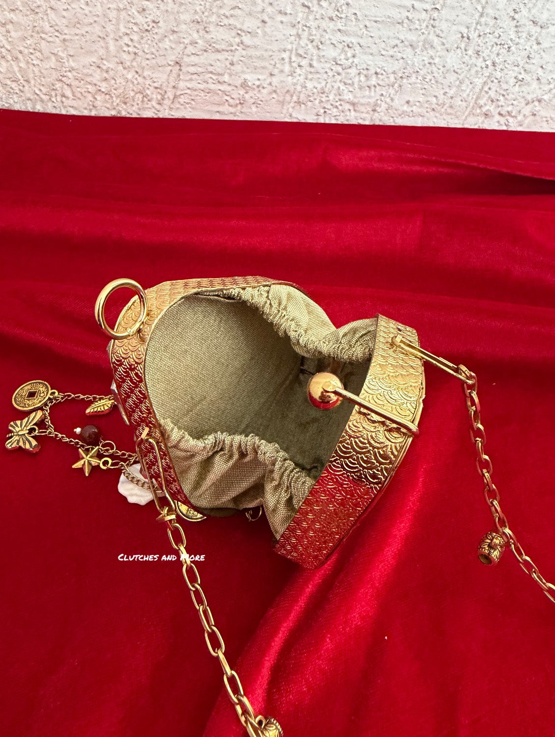 Mini Mother of Pearl Clutch Avacado Gold