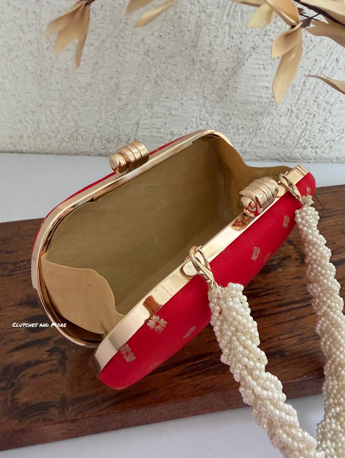 Adaa Banarsi Clutch Red