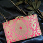 Kala Banarsi Clutch Pink