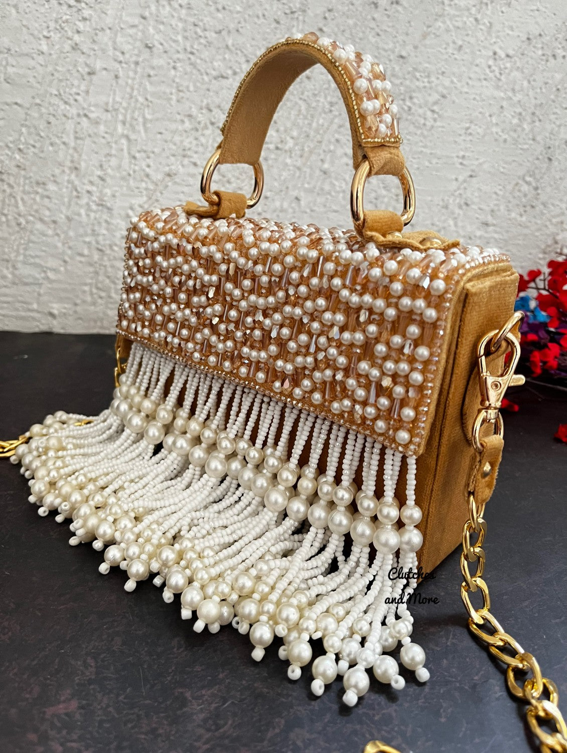 Luxe tassle flap bag Gold