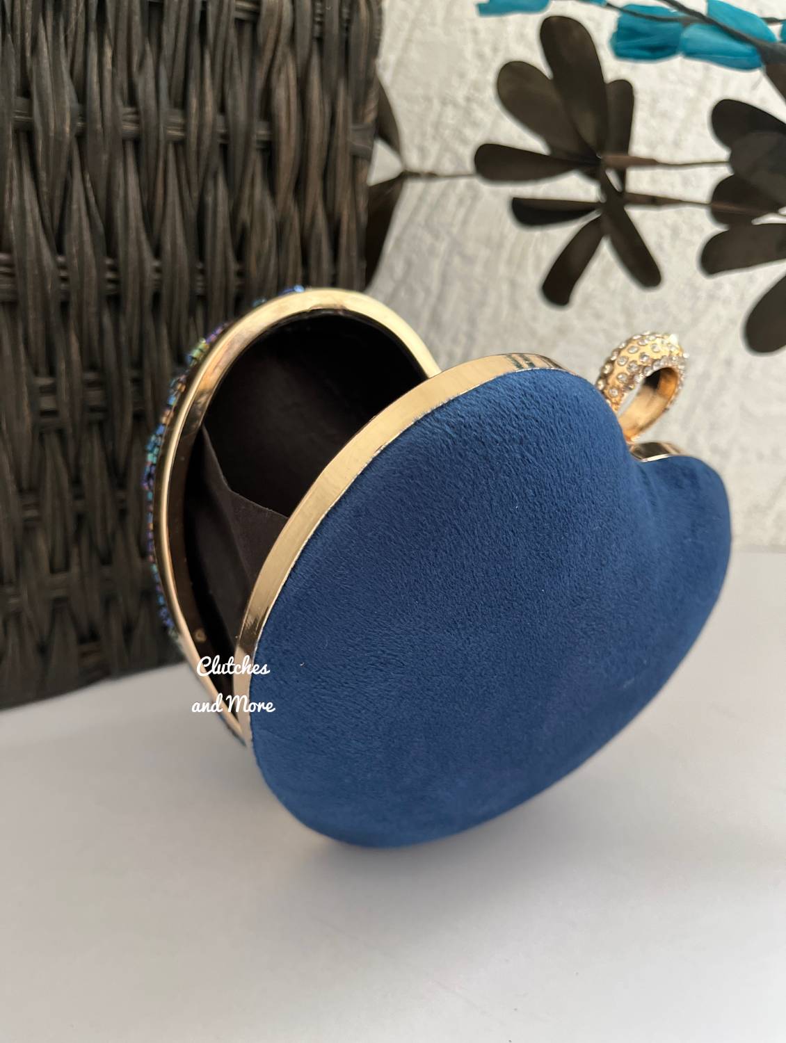 Love Affair Heart Clutch Blue