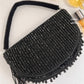 Half Moon Crystal Bag Black