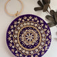 Chakra Purple Round Clutch