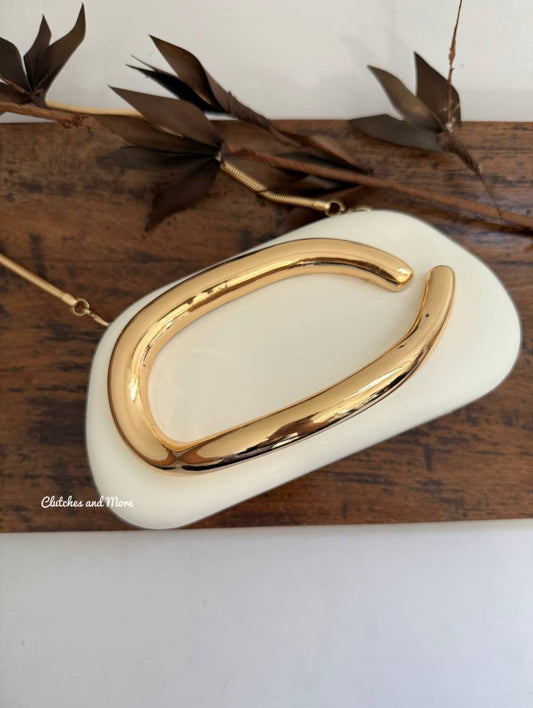 The ZARA Clutch White