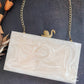 Embellished  White Resin Clutch