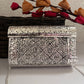 Silver Brass Clutch with Pearl Handle