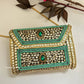 Kasika Kundan Brass Clutch Multicolored