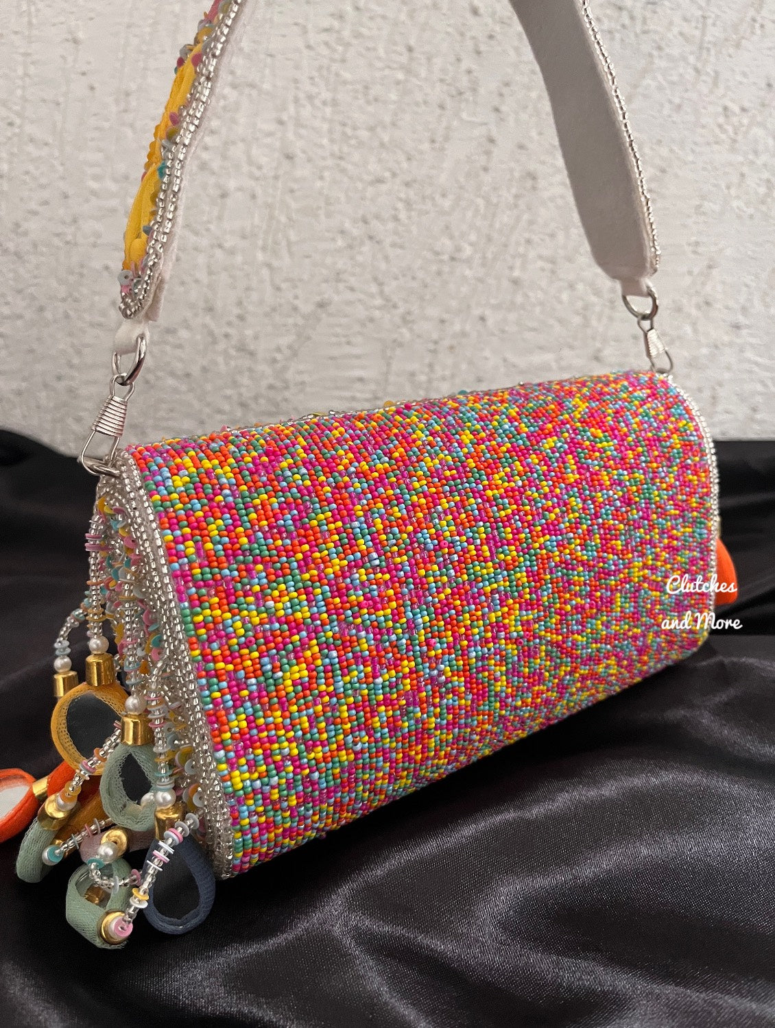 Mirror Flap Bag Multicolored ( Silver Base )