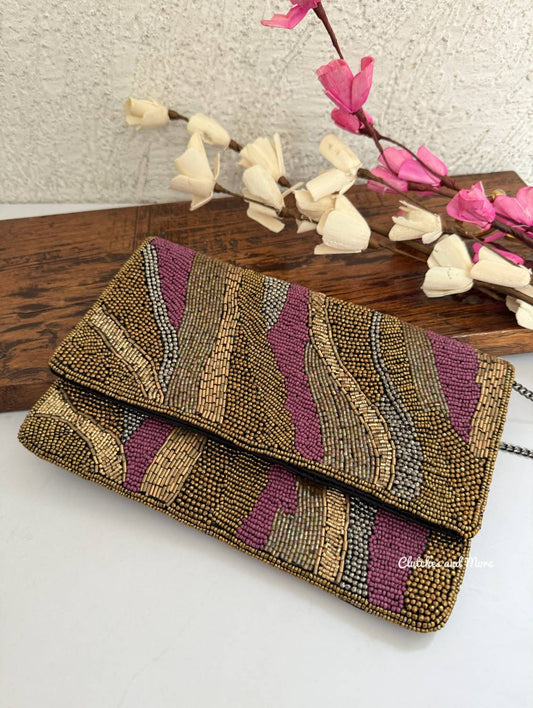 Abstract Multi Shade Envelope Bag