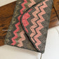Grey Pink  Envelope Bag