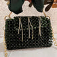 Celebrity Edit Crystal Bag Green