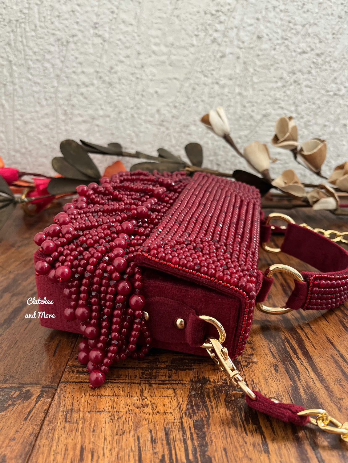 Luxe tassle Maroon flap bag