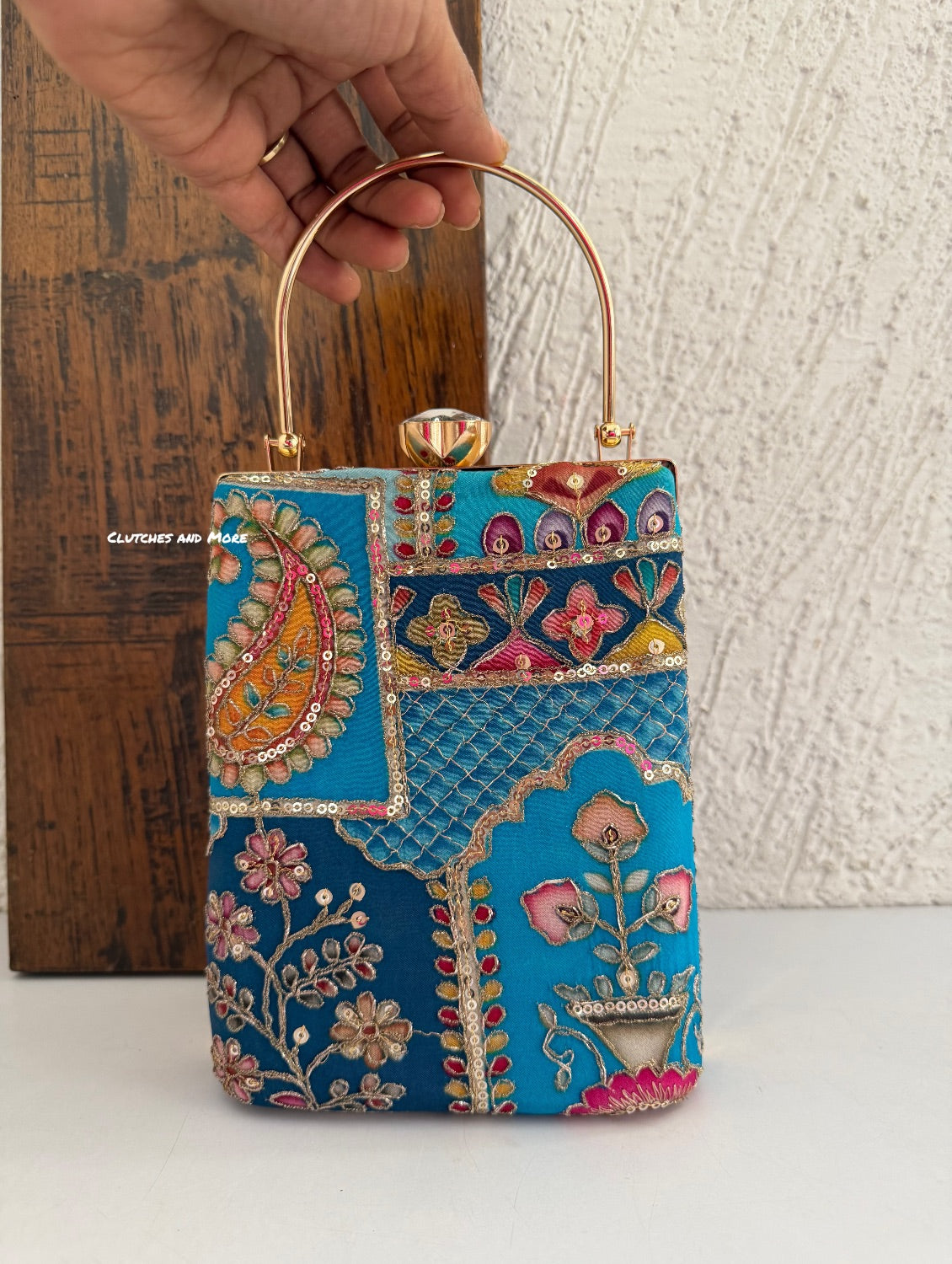 Maharani Party Bag Blue Multi