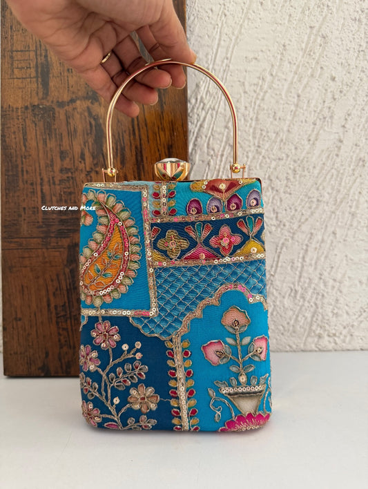 Maharani Party Bag Blue Multi