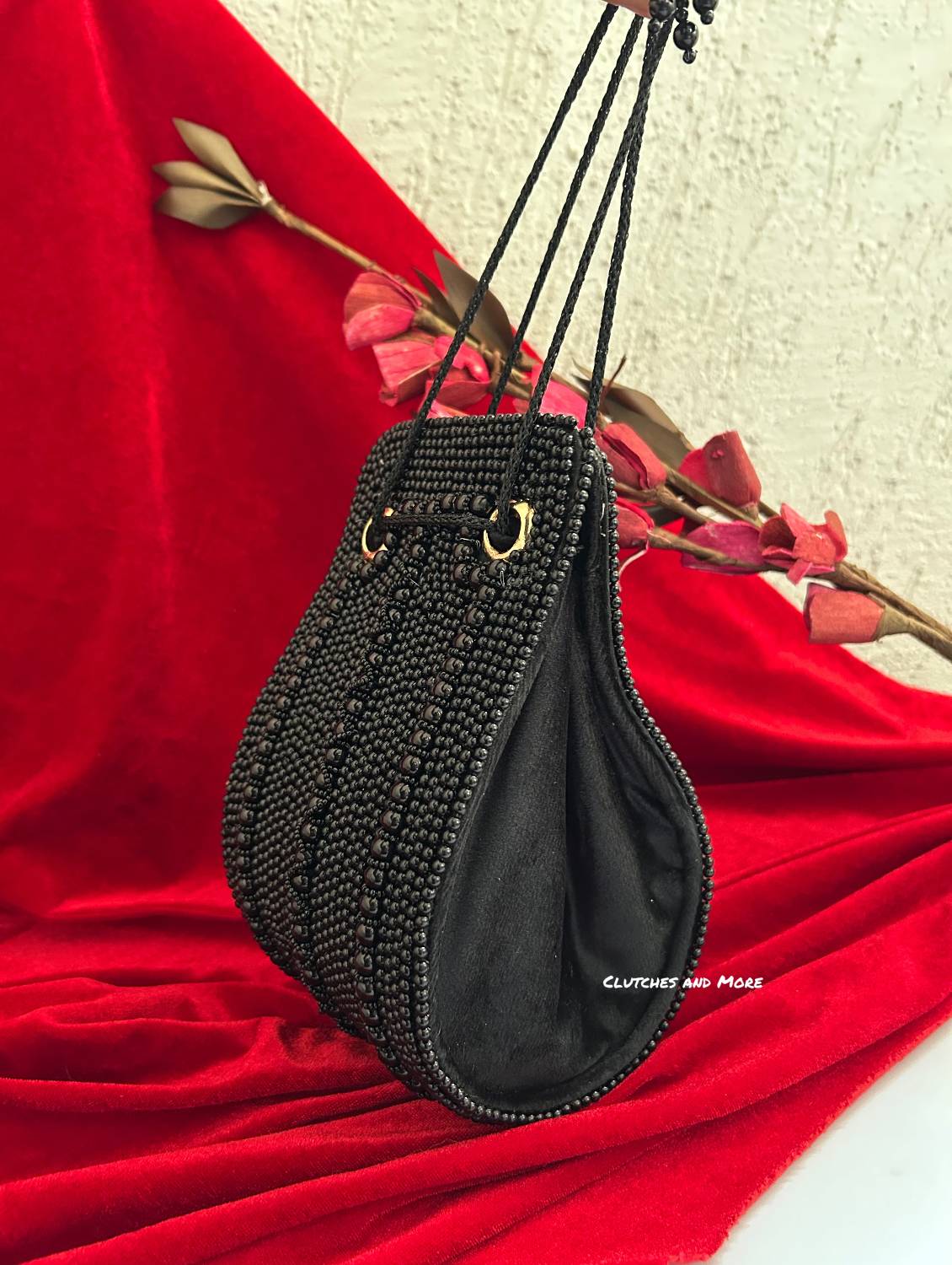 Pearl Droplet Bag Black