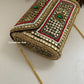 Kasika Kundan Brass Clutch Multicolored