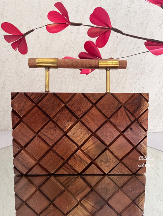 Rustic Affair Wooden Clutch