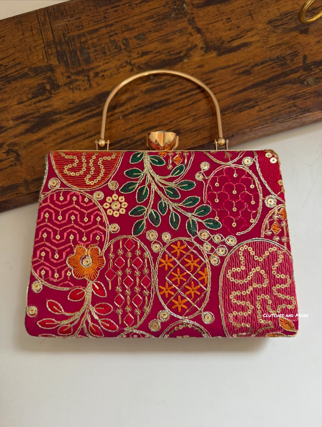 Lakhnawi Chikankari Bag Pink
