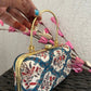 Naina Blue White Floral Clutch