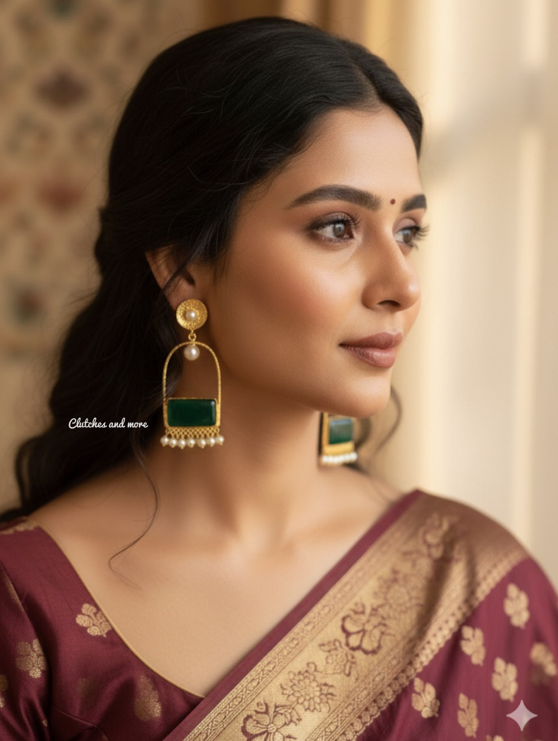 Gulnaaz Earrings Green