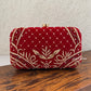 Red Handwork Ethnic Clutch