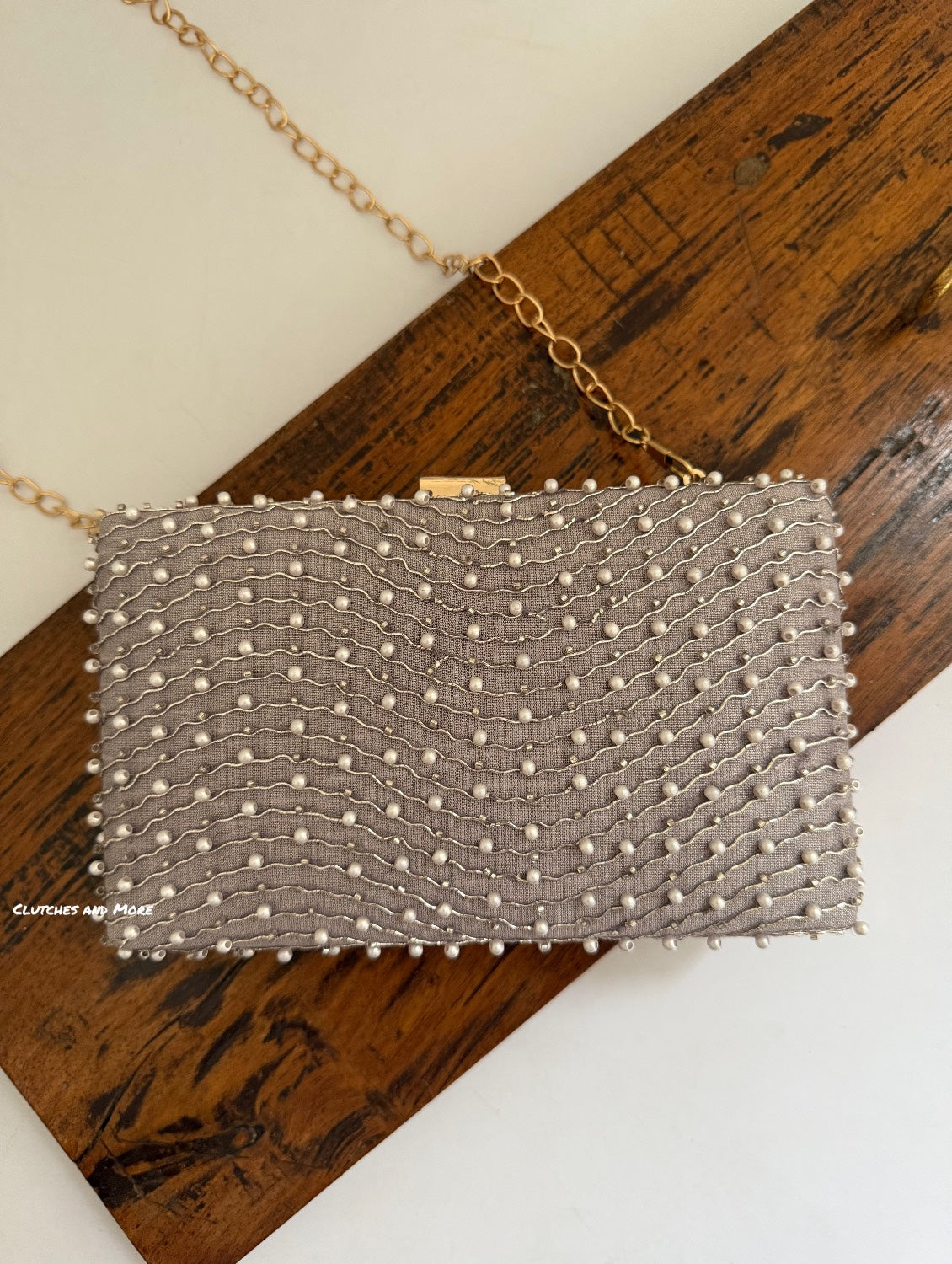 Lavender Pearl Clutch