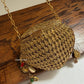 Noor Brass Mini Dark Gold Clutch