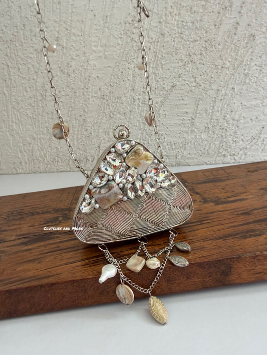 Mini Mother Of Pearl Sliver Triangle