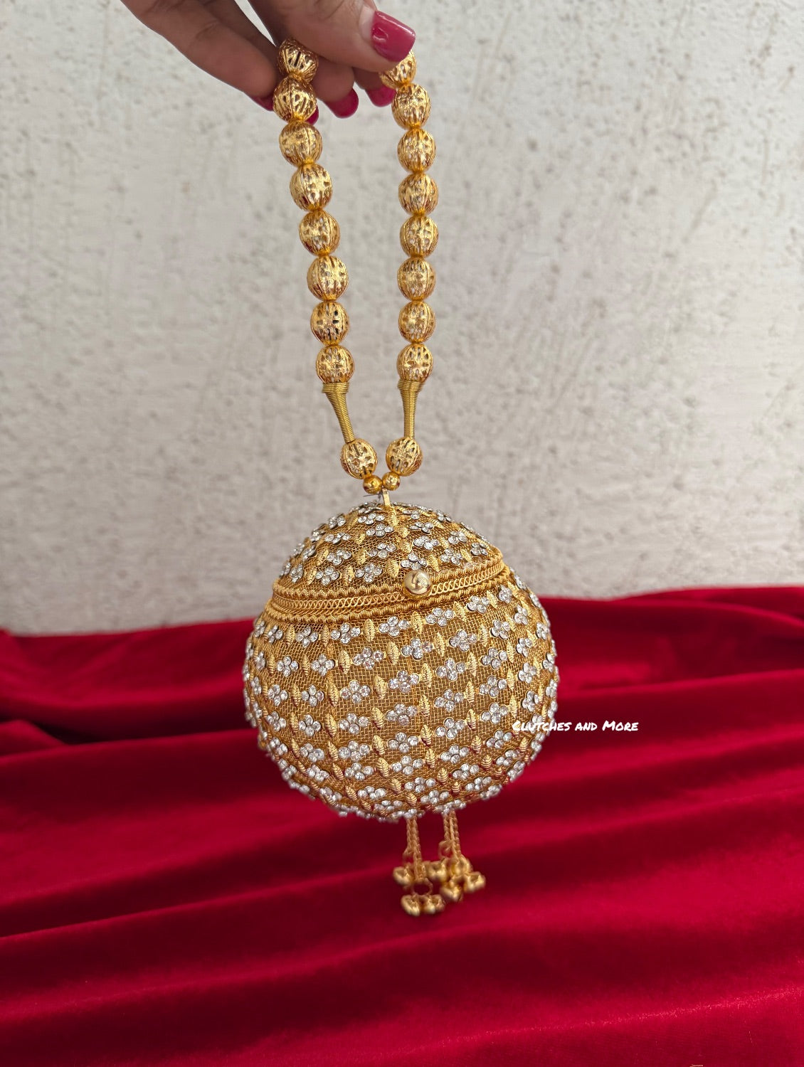 Mini Metal Potli Bag Gold