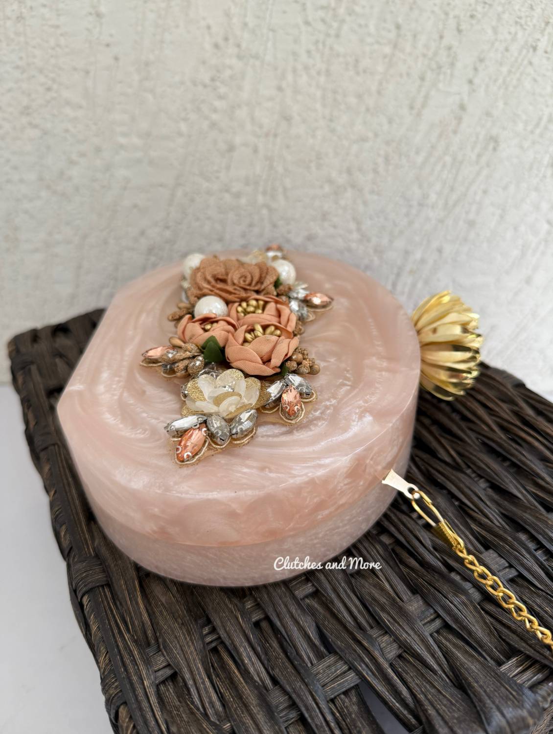 Floral Resin Clutch